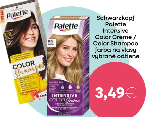 Schwarzkopf Palette Intensive Color Creme / Color Shampoo farba na vlasy