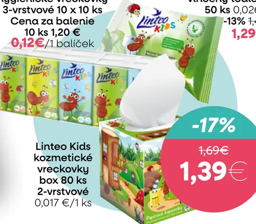 Linteo Kids hygienické vreckovky