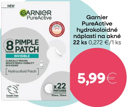 Garnier PureActive hydrokoloidné náplasti na akné