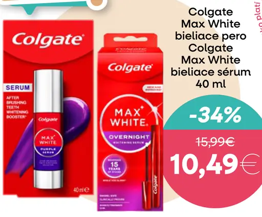 Colgate Max White bieliaca sada pero a sérum