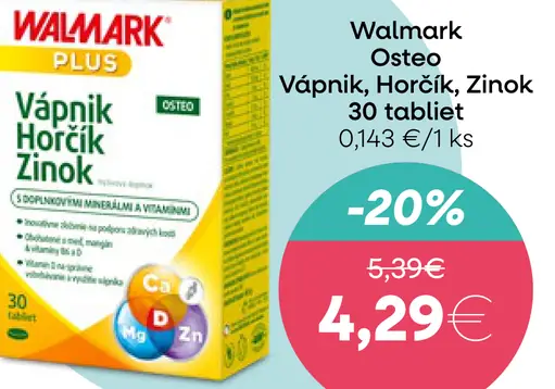 Walmark Osteo Vápnik Horčík Zinok