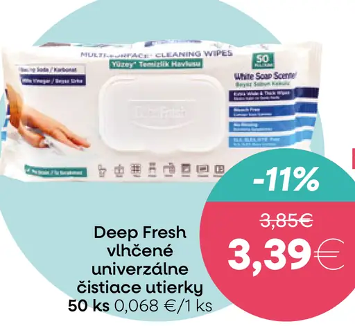 Deep Fresh vlhčené čistiace utierky
