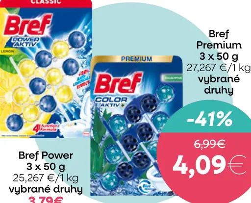 Bref Premium WC blok rôzne druhy