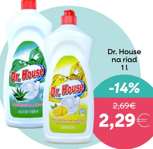 Dr. House prostriedok na riad Aloe Vera