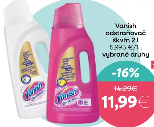 Vanish odstraňovač škvŕn na bielizeň