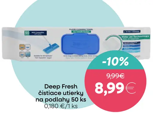Deep Fresh čistiace utierky na podlahy