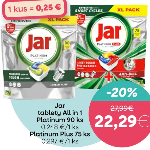 Jar Platinum tablety do umývačky