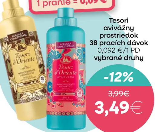 Tesori avivážny prostriedok vybrané druhy