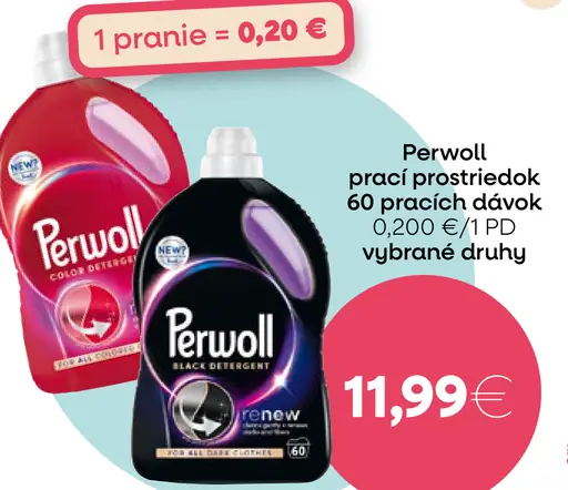 Perwoll prací prostriedok rôzne druhy