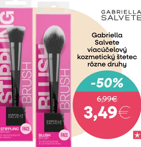 Gabriella Salvete viacúčelový kozmetický štetec rôzne druhy