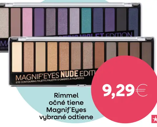 Rimmel paletka očných tieňov Magnif’Eyes Nude Edition vybrané odtiene
