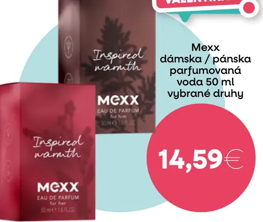 Mexx dámska alebo pánska parfumovaná voda vybrané druhy