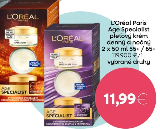 L'Oréal Paris Age Specialist pleťový krém denný a nočný