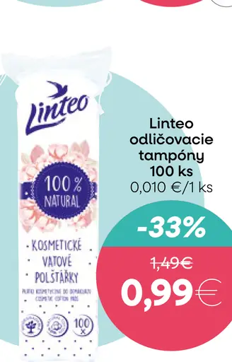 Linteo odličovacie tampóny