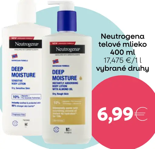 Neutrogena telové mlieko Deep Moisture