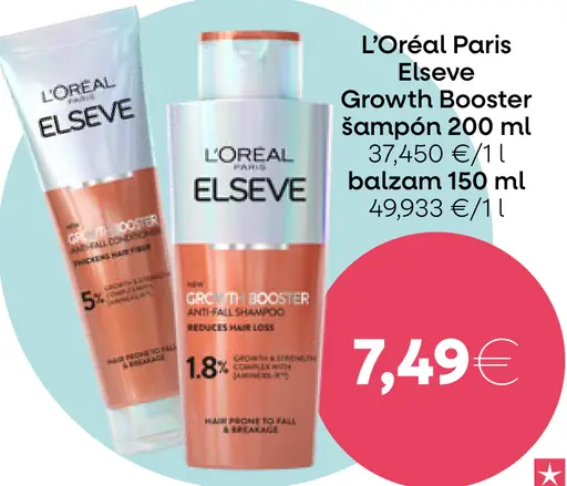 L'Oréal Paris Elseve Growth Booster šampón