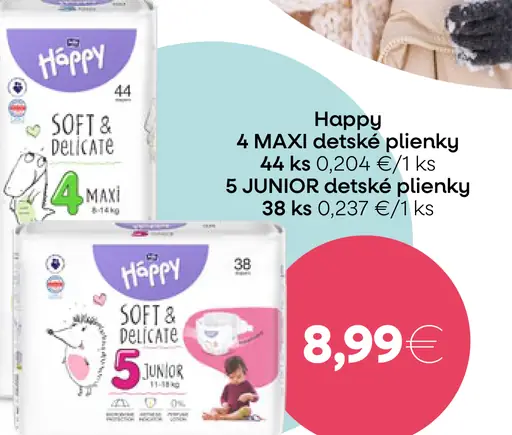 Happy detské plienky 4 MAXI