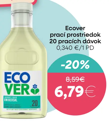 Ecover prací prostriedok 20 pracích dávok