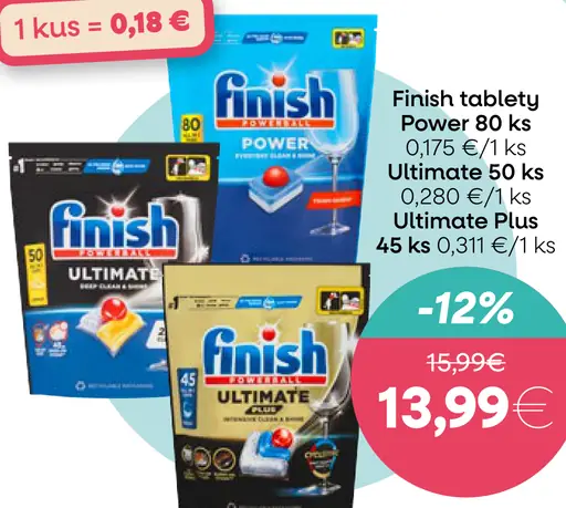 Finish tablety do umývačky Power, Ultimate, Ultimate Plus