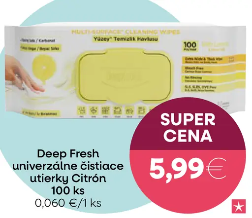 Deep Fresh univerzálne čistiace utierky