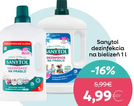 Sanytol dezinfekcia na bielizeň