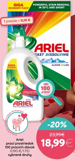 Ariel prací prostriedok