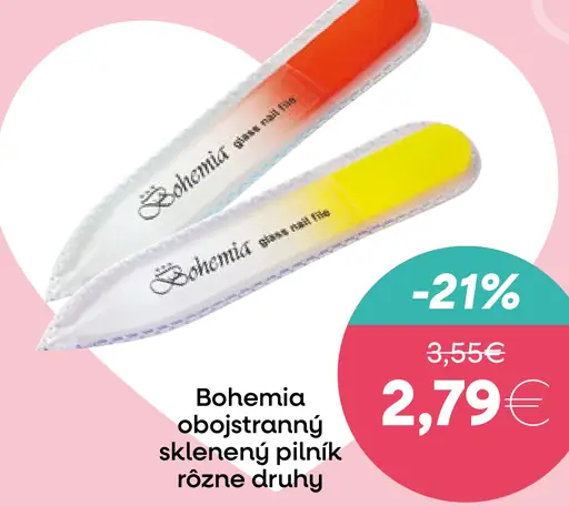Bohemia obojstranný sklenený pilník rôzne druhy