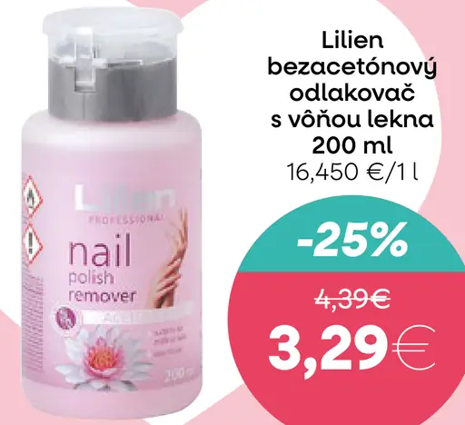 Lilien odličovač bez acetónu s vôňou lekna