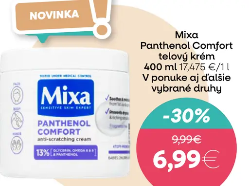 Mixa Panthenol Comfort telový krém