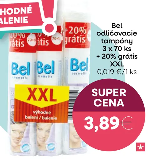 Bel odličovacie tampóny XXL