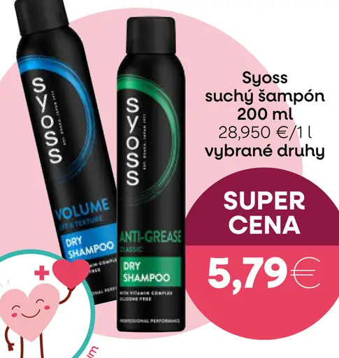 Syoss suchý šampón vybrané druhy