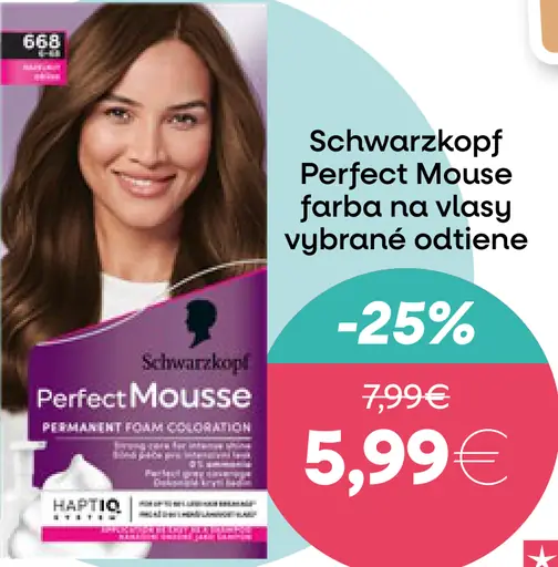 Schwarzkopf Perfect Mousse farba na vlasy vybrané odtiene