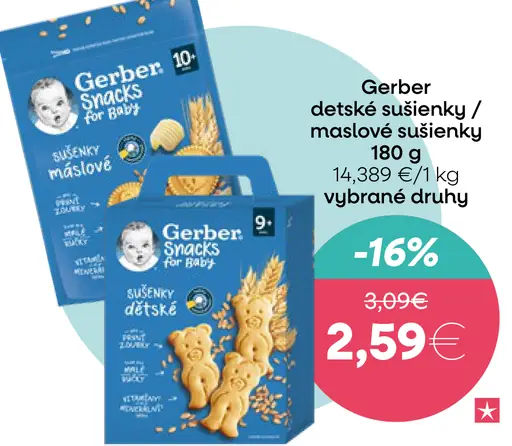 Gerber detské sušienky / maslové sušienky