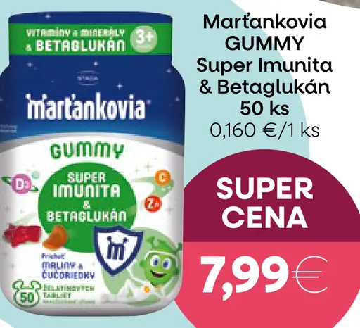 Martánkovia GUMMY Super Imunita & Betaglukán