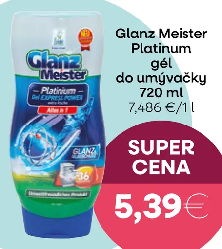 Glanz Meister Platinum gél do umývačky