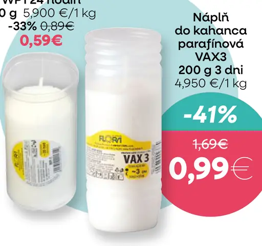 Náplň do kahanca parafínová Vaqx3 3 dni