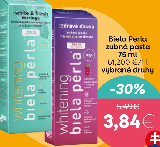 Biela Perla zubná pasta white & fresh / whitening