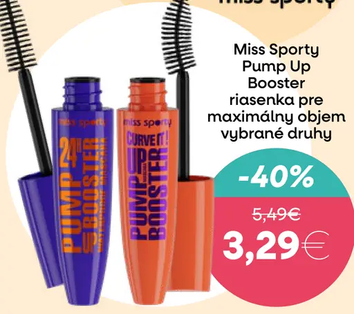 Miss Sporty Pump Up Booster riasenka pre maximálny objem