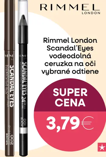 Rimmel London Scandal’Eyes vodeodolná ceruzka na oči