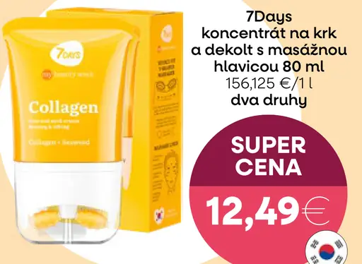 7Days kolagénový koncentrát na krk a dekolt s masážnou hlavicou