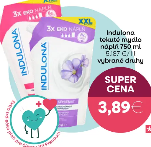 Indulona tekuté mydlo náplň