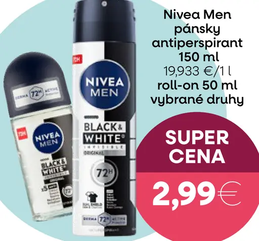 Nivea Men pánsky antiperspirant roll-on alebo sprej