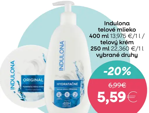 Indulona telové mlieko alebo telový krém