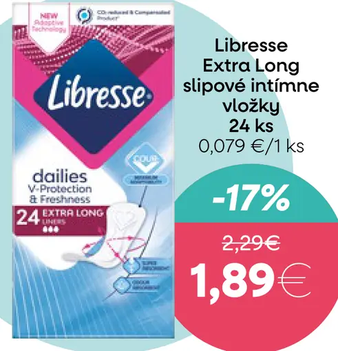 Libresse Extra Long slipové intímne vložky