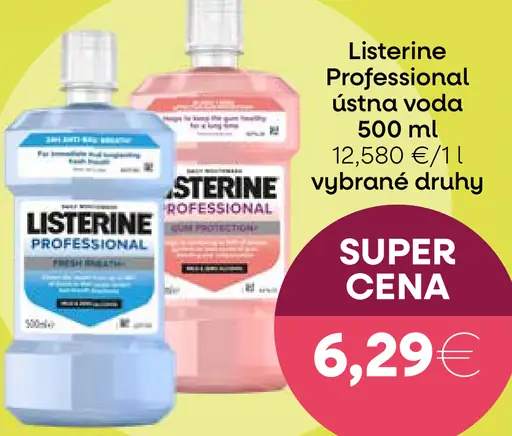 Listerine Professional ústna voda rôzne druhy