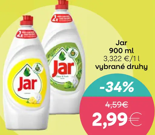 Jar prostriedok na riad rôzne druhy