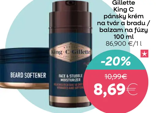 Gillette King C. Balzam na bradu a fúzy