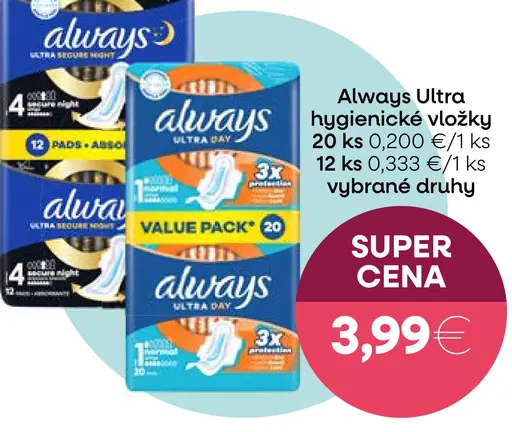 Always Ultra dámske vložky