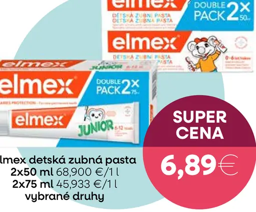 Elmex detská zubná pasta alebo Junior pasta