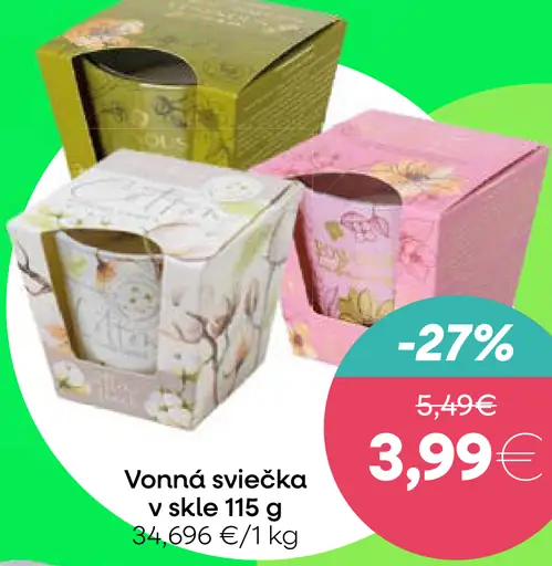 Vonná sviečka veľkonočný motív v skle